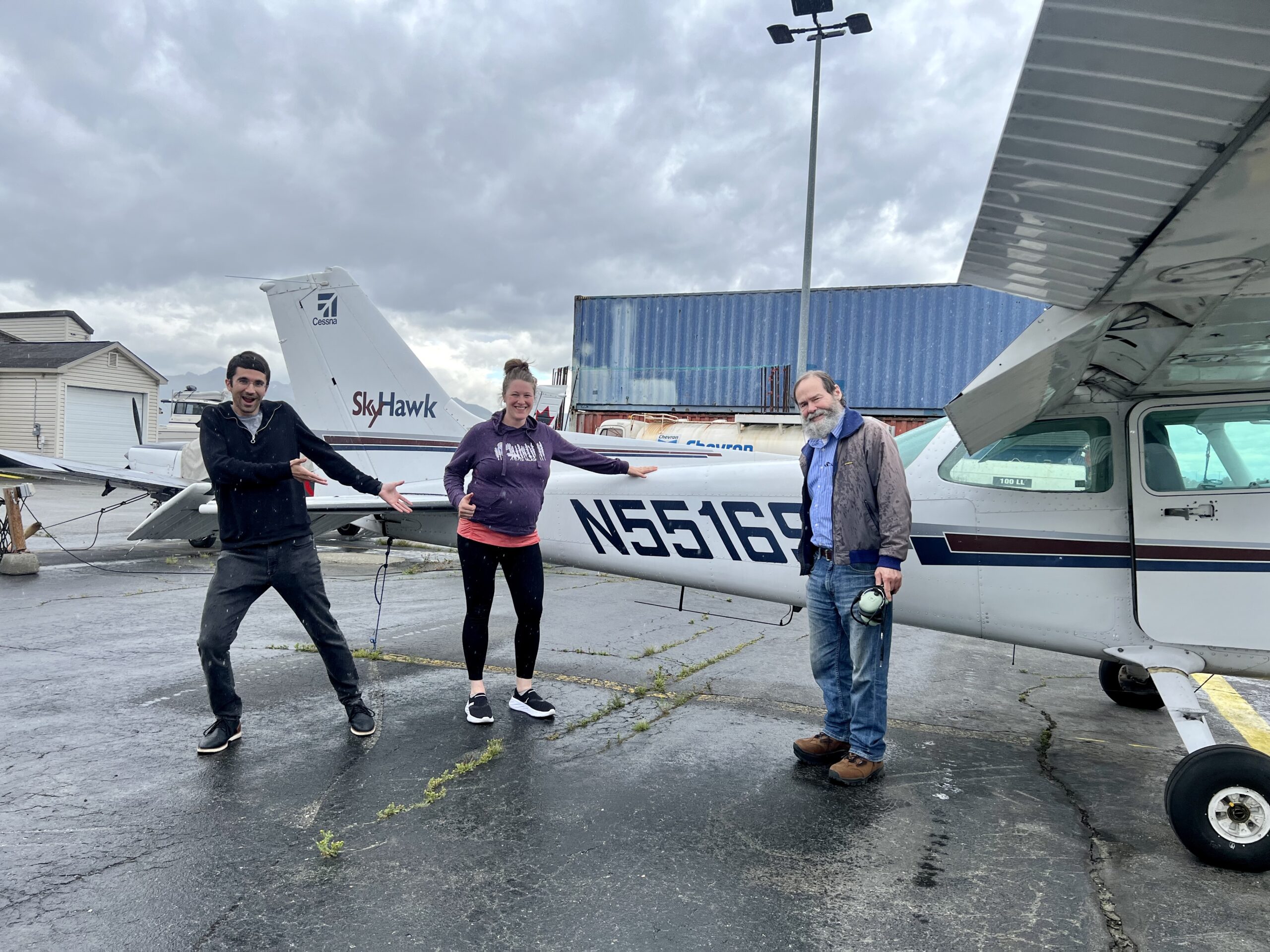 kylie-at-flight-check Alaska tundra aerial view